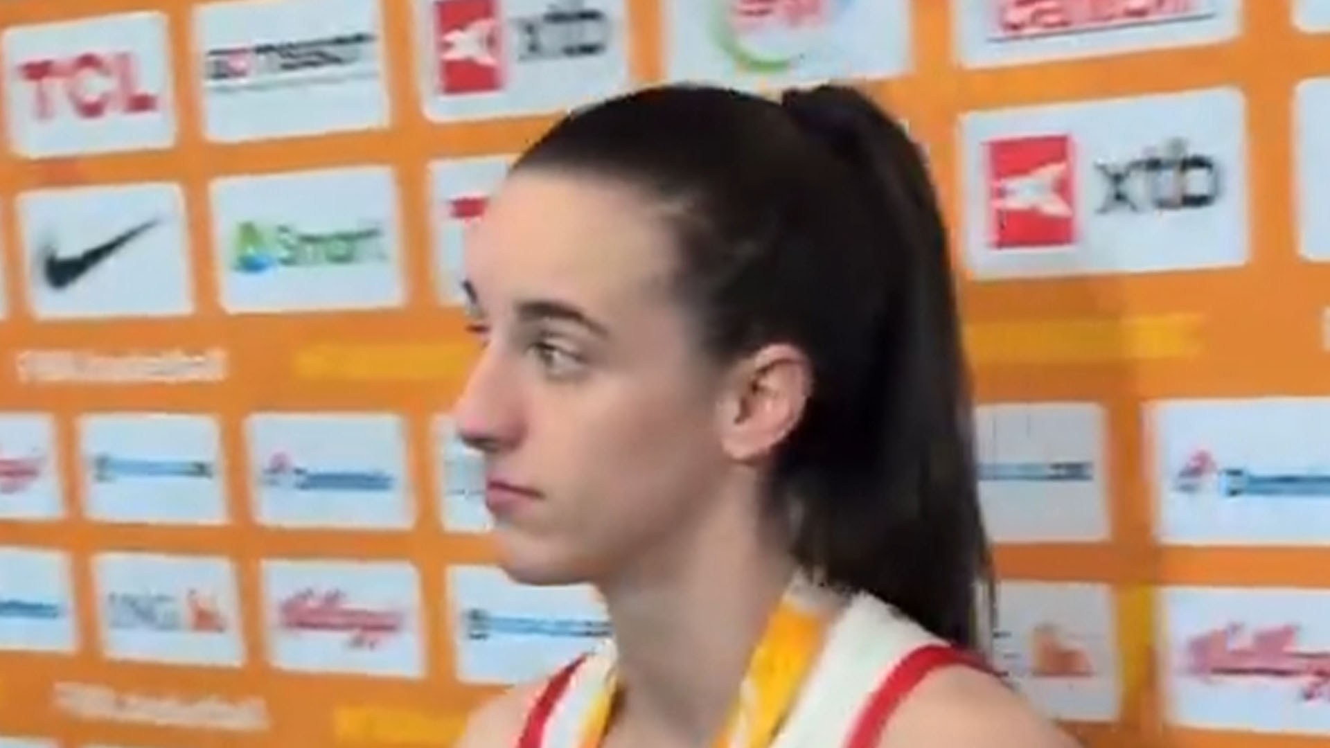 Caitlin Clark snaps ‘don’t try to do that’ at question about Angel Reese after leading USA to World Cup glory