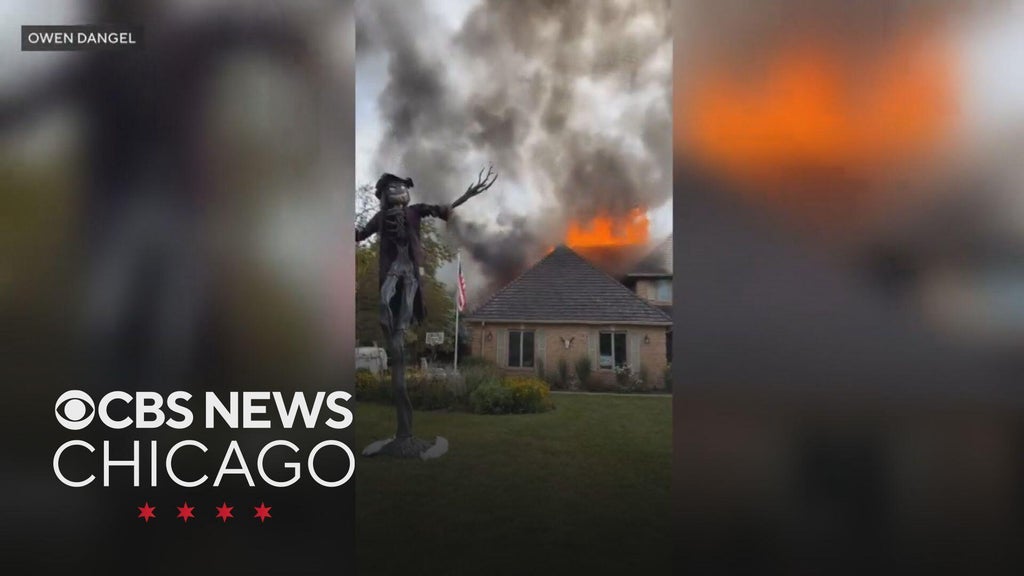 House fire caught on camera in Wadsworth, Illinois