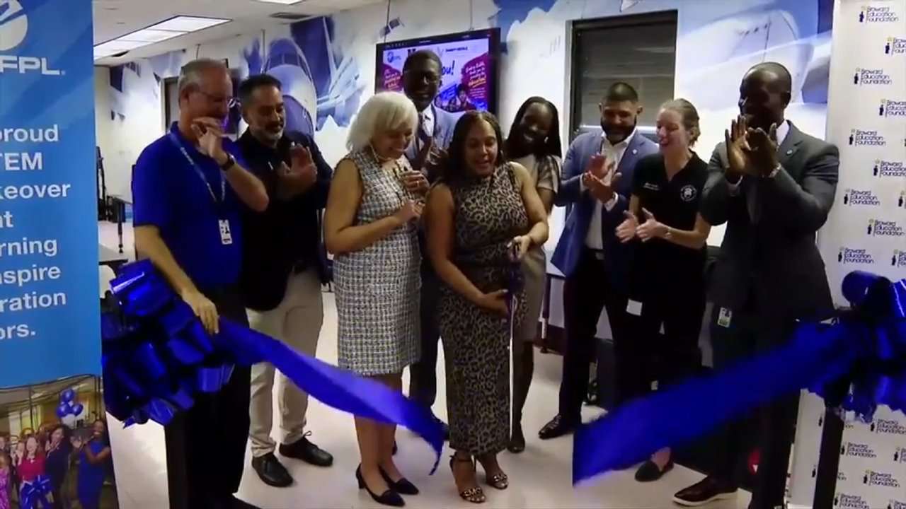 Hallandale Magnet High School receives classroom makeover with FPL grant