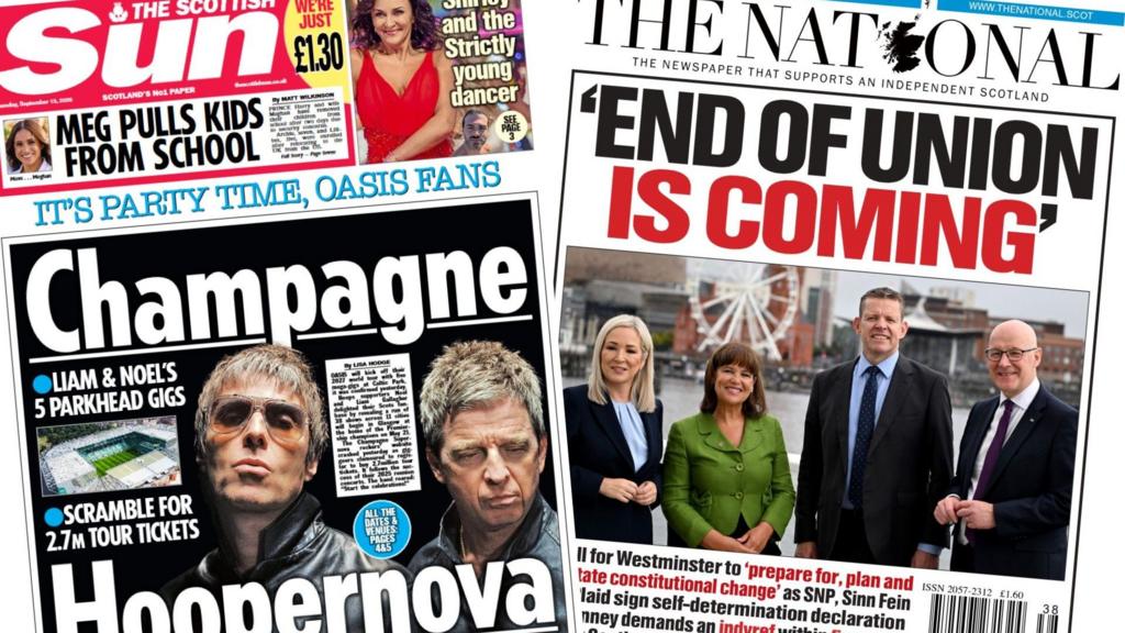 Scotland's papers: First ministers call for change and 'scramble' for Oasis tickets