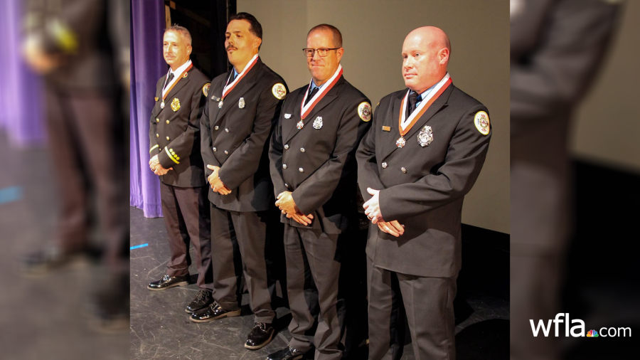 6 Pasco County firefighters receive life-saving awards after rescuing 2 people