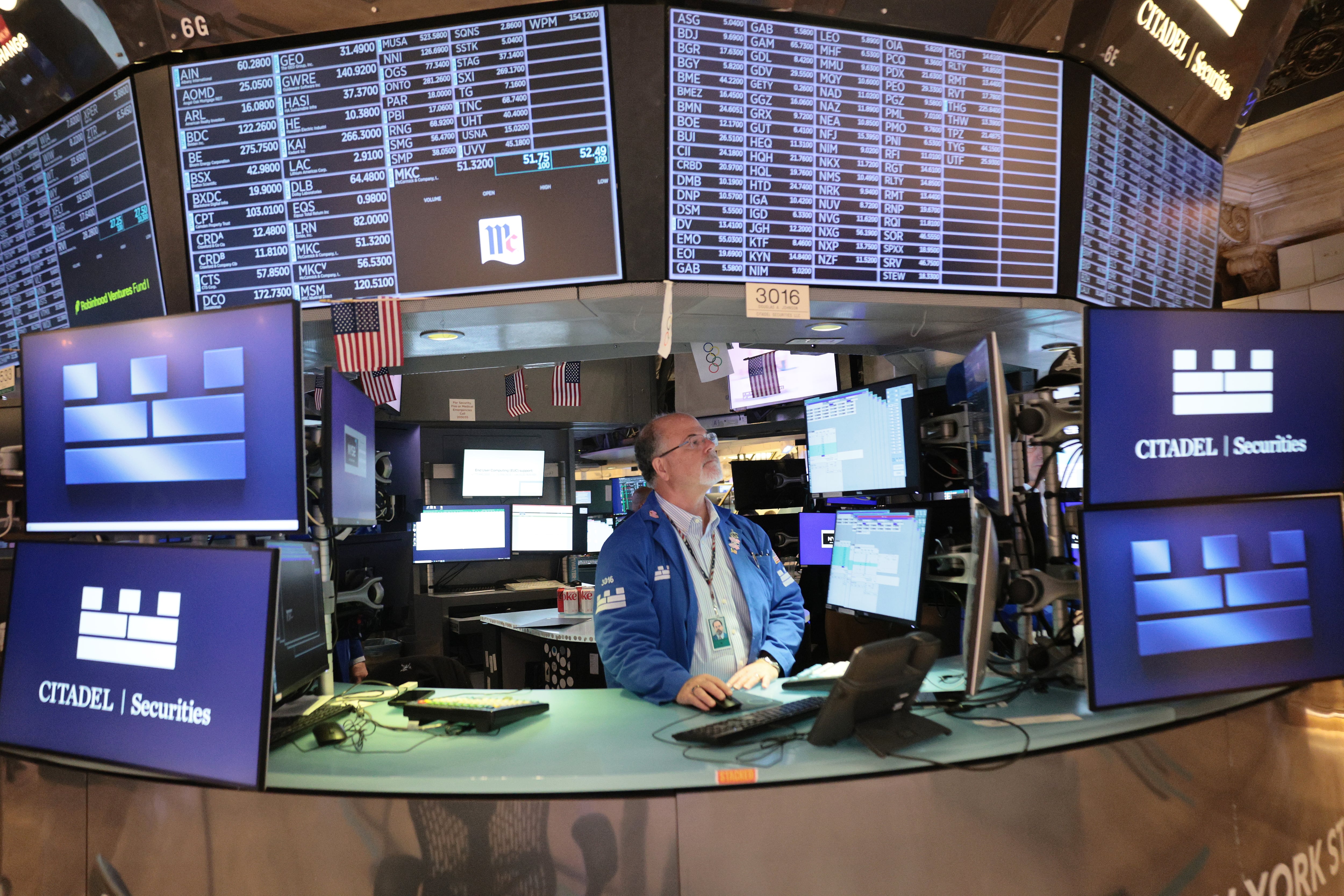U.S. stocks wobble but no sign of panic as yields surge