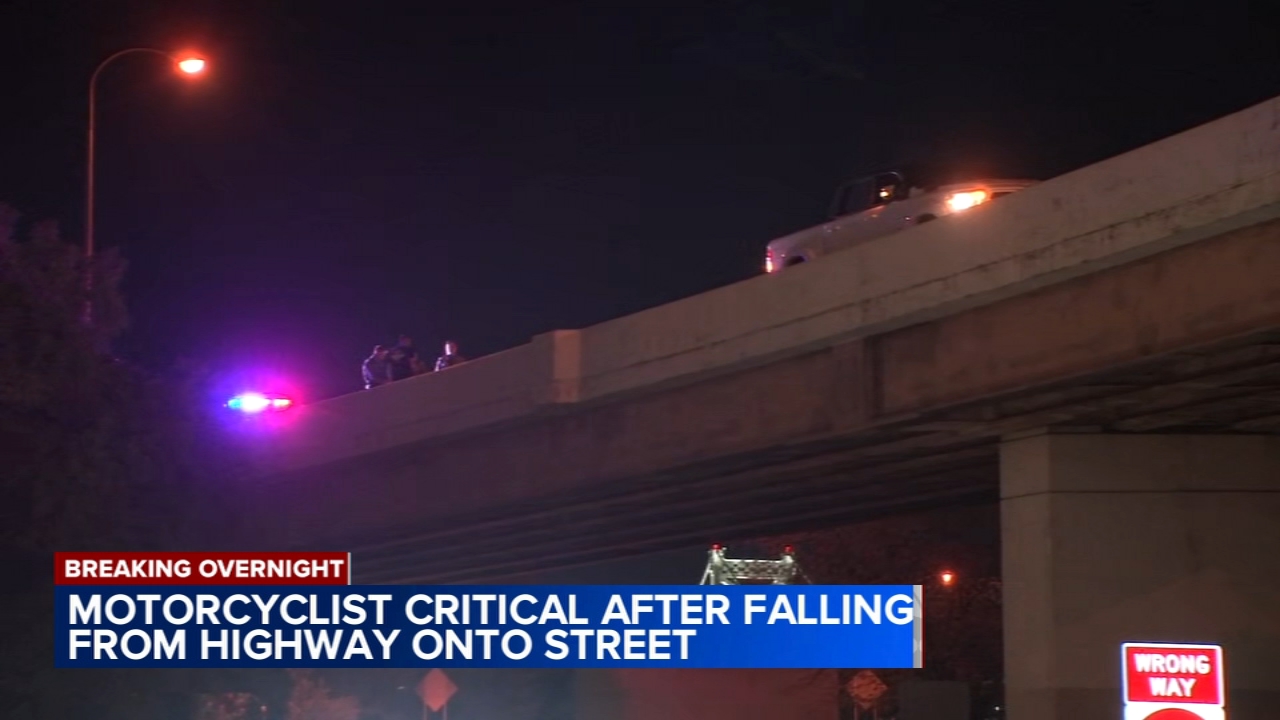 Motorcyclist falls off elevated portion of Vine St. Expressway