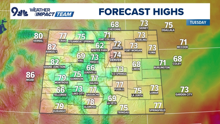 Denver sees first fall cold front with cooler temps and scattered showers