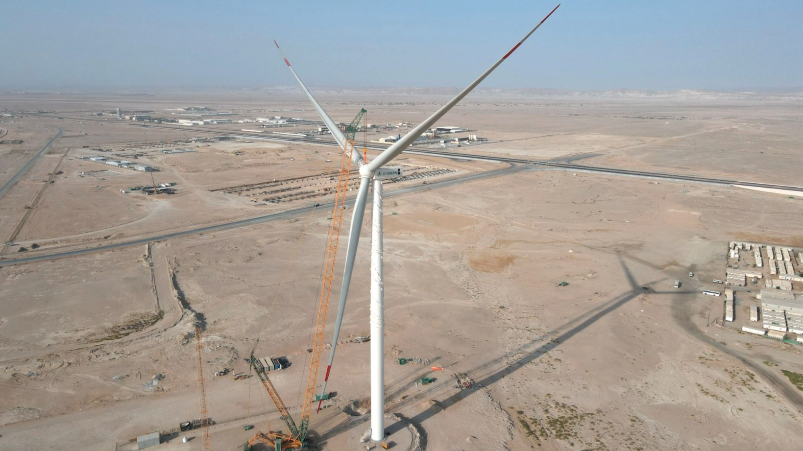 Largest onshore wind turbine outside of China installed in Oman