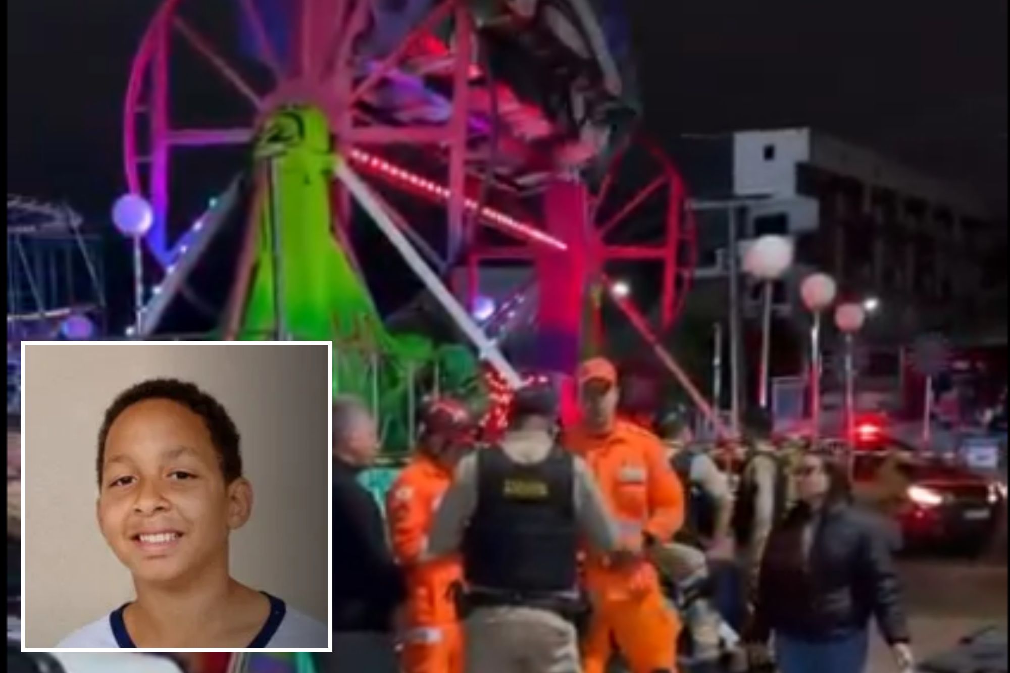 Boy, 11, killed in freak accident as youngster is hit by funfair ride after getting off to retrieve flip-flop