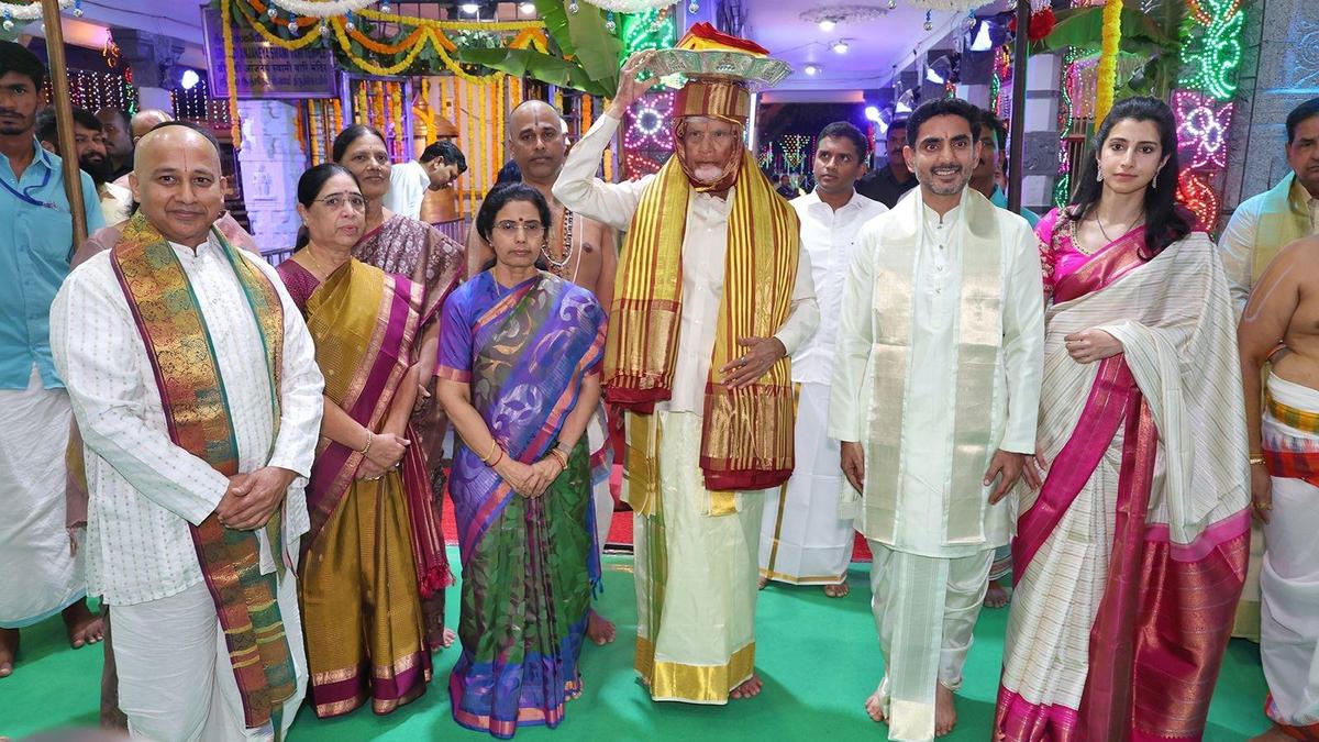 Brahmotsavams: Chief Minister Naidu offers ‘silk vastrams’ to Tirumala temple