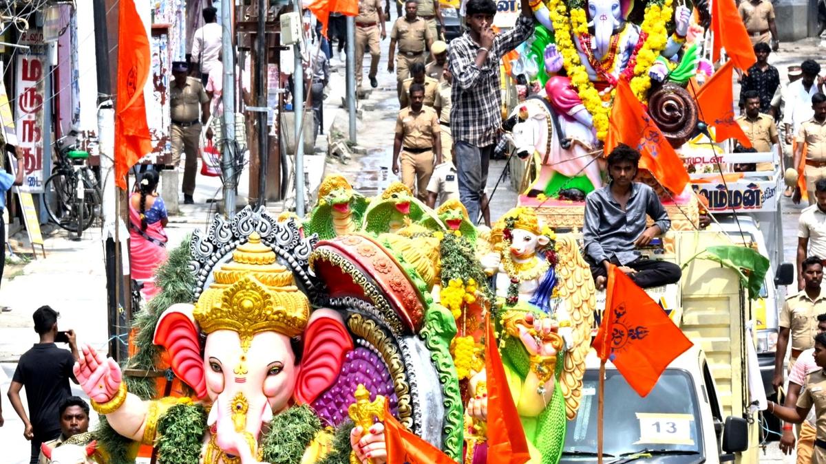 Over 250 Vinayaka idols taken out on procession in Madurai