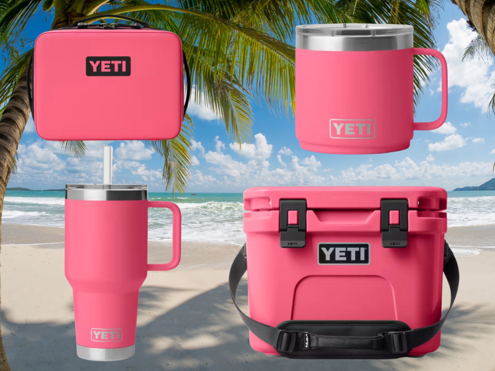 Score Yeti’s eye-catching Tropical Pink collection with total beach vibes for rare 20% off