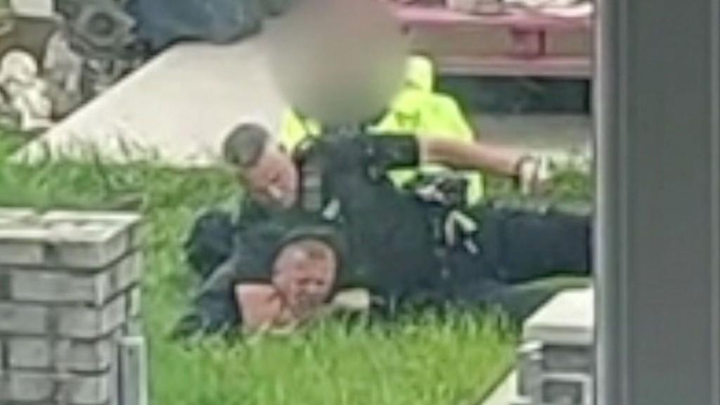 I couldn't breathe, says suspect held in headlock and punched by PC during arrest