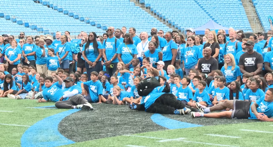 New Panthers '3rd & Goal' initiative tackles literacy and wellness for Carolina students