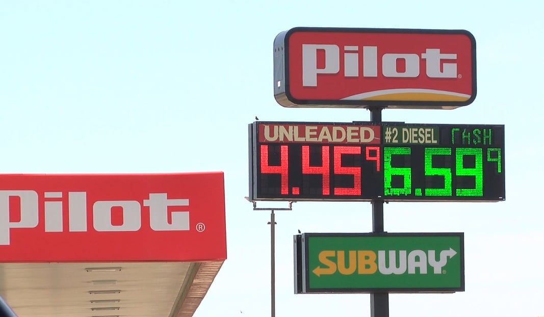 Truck driver feeling pain at the pump as diesel prices lead to over $1,200 a tank