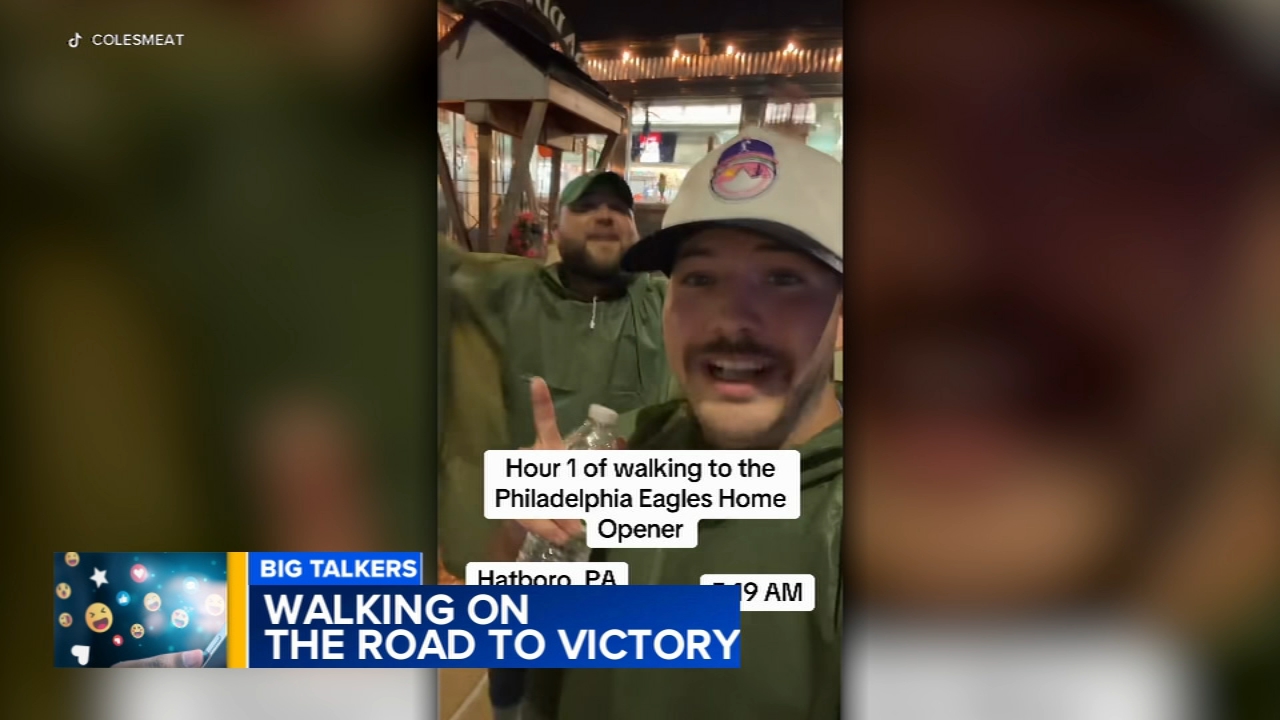 Eagles fans walk 22 miles from Hatboro to Lincoln Financial Field for a good cause