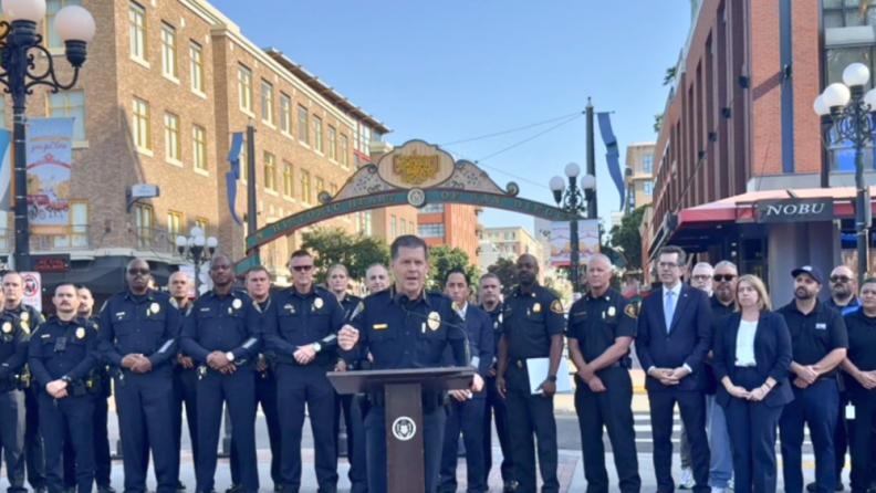 San Diego beefs up police patrols, infrastructure in Gaslamp Quarter sweep