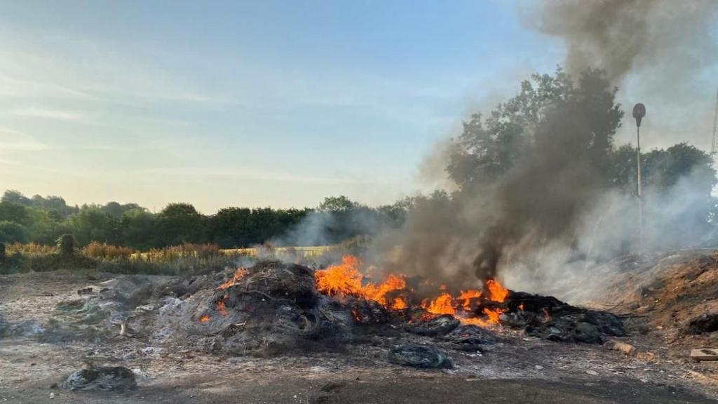 Three men charged over replica mosque on Moygashel bonfire