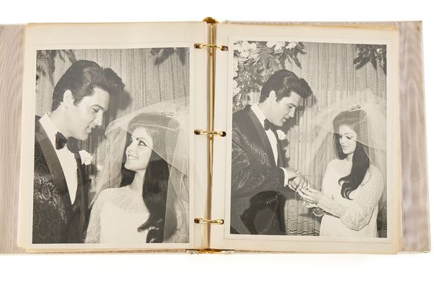 Elvis and Priscilla Presley's wedding album to go up for auction