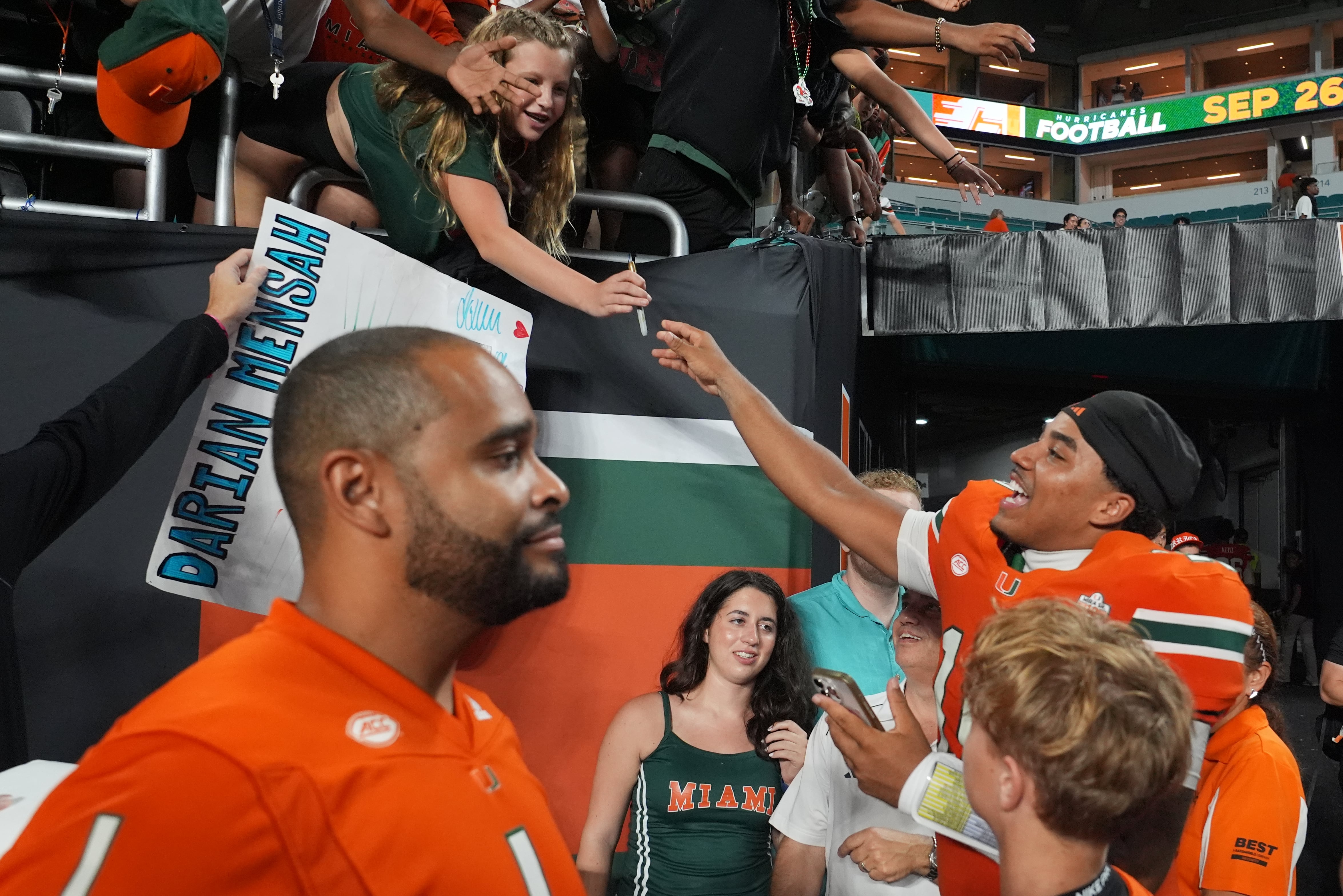 No. 5 Miami is showing off its depth on offense after 2 blowout wins to open the season