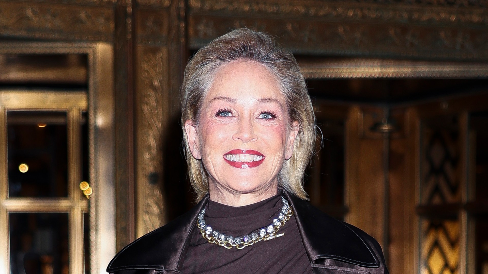 Ageless Sharon Stone, 68, turns back time as she goes braless under totally see-through dress for Vogue party