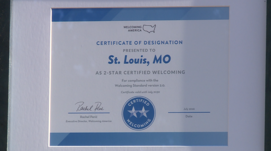 St. Louis designated as welcoming city for immigrants