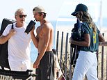 Awkward! Kevin Costner and ex-wife Christine Baumgartner keep their distance at son's volleyball game…days after his cozy outing with glam lifestyle coach 31 years his junior