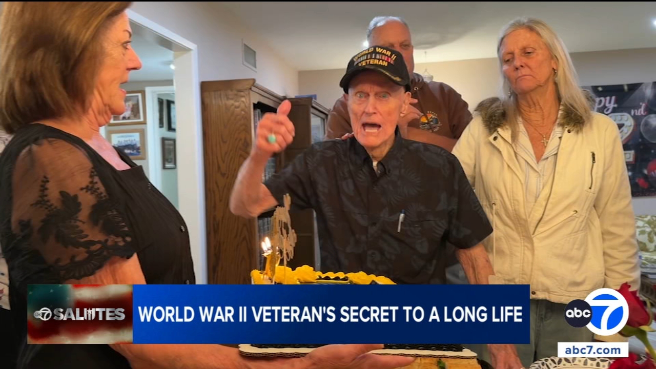 WWII Navy veteran celebrates 102nd birthday, credits love and trust for long life
