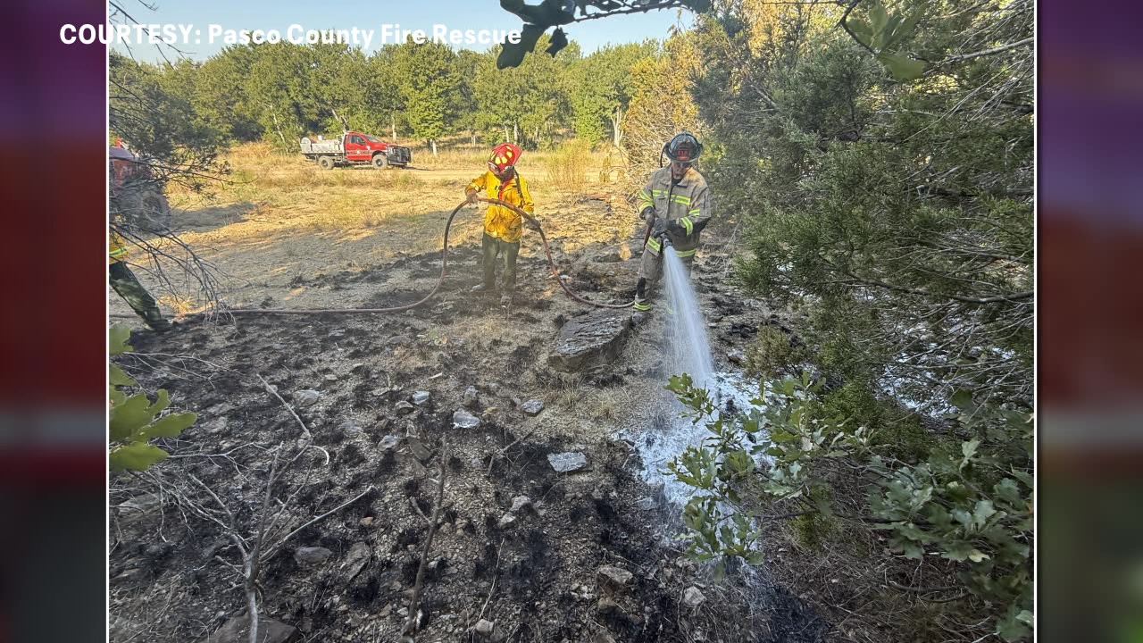 Pasco firefighters return home after extended deployment to Texas wildfires