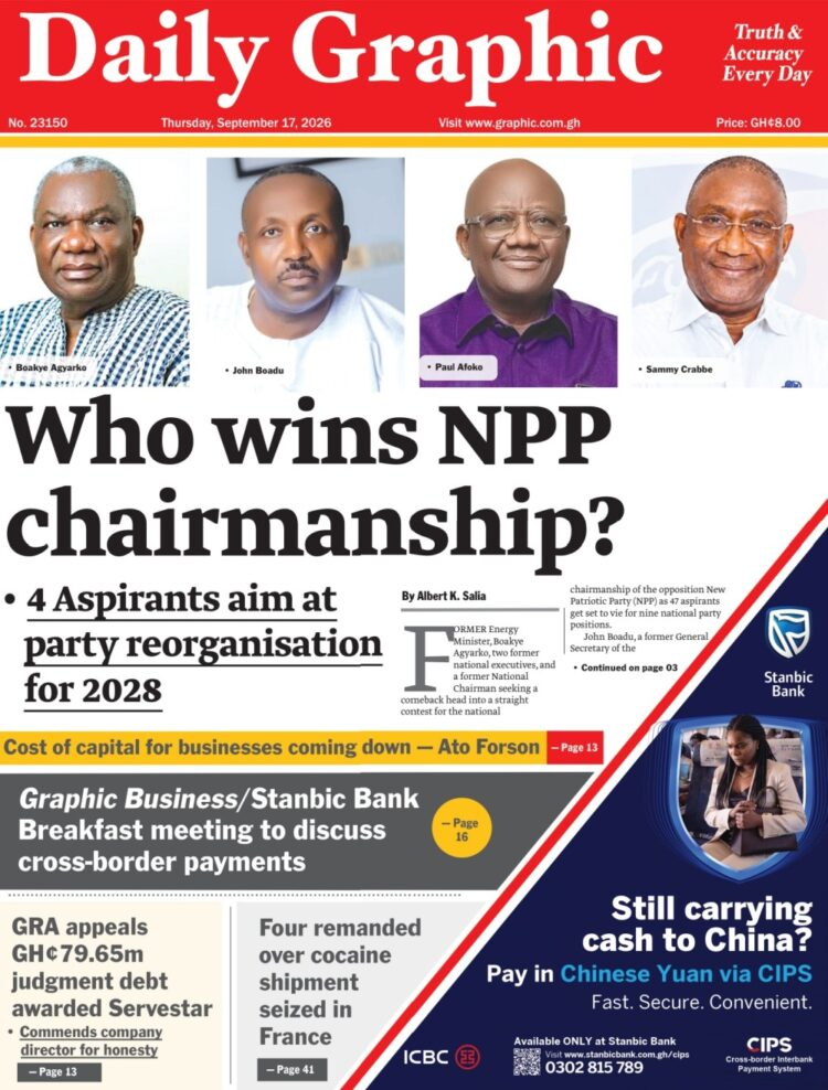 Today’s front pages: Thursday, September 17, 2026