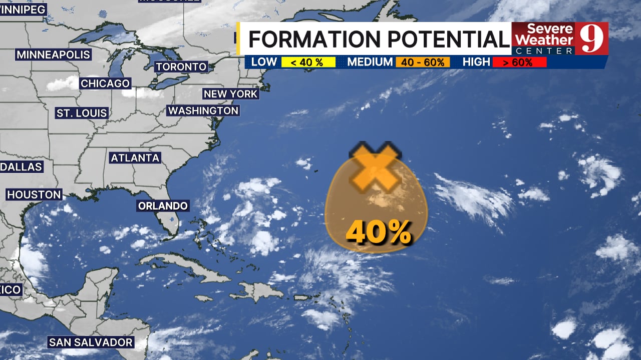 Tropical disturbance in central Atlantic could become next named storm
