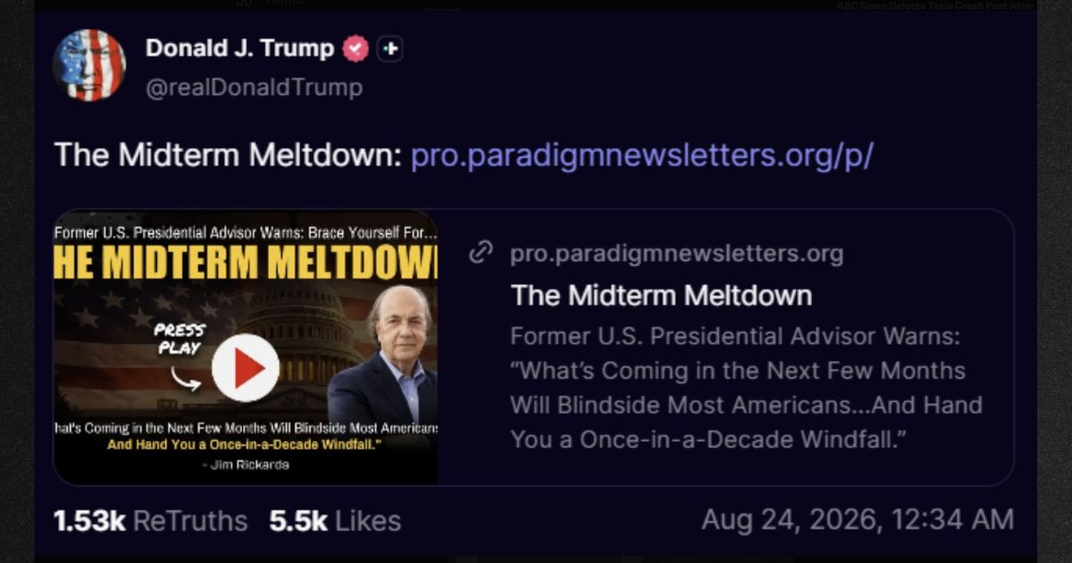 Trump Shares Bombshell 12:34 A.M. Warning