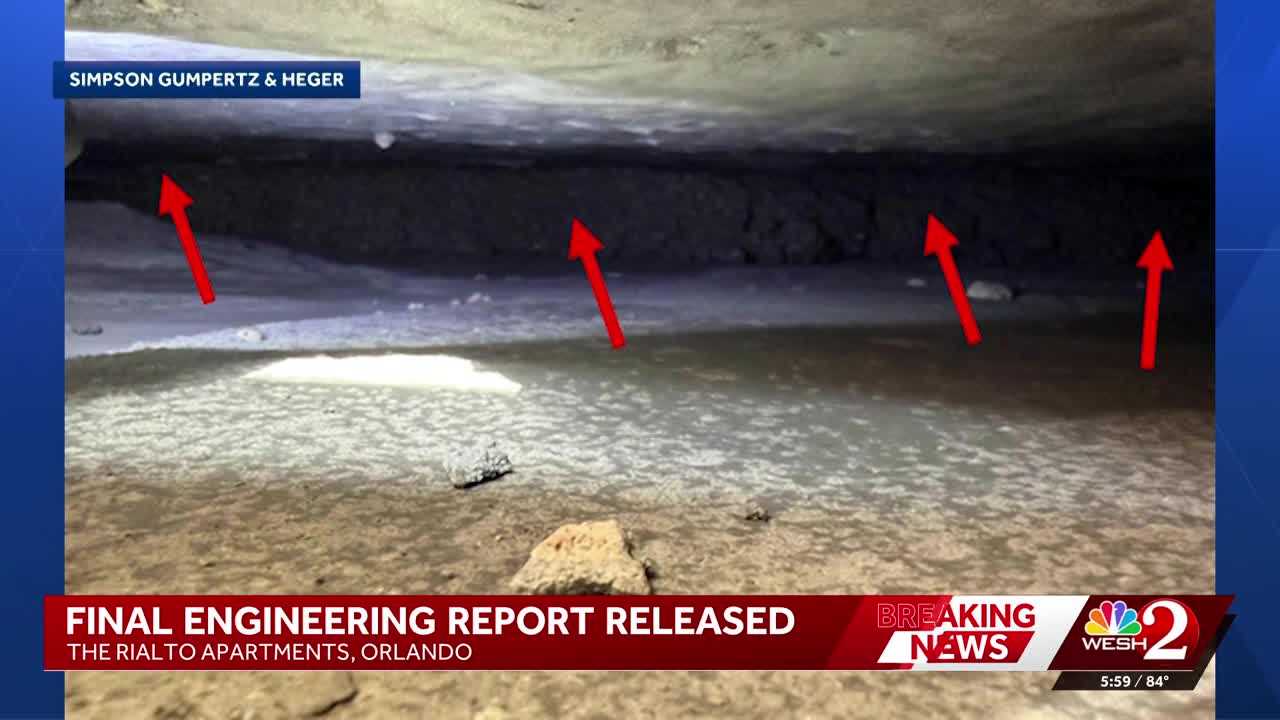 Rialto engineering report pinpoints likely cause of ground collapse at Orlando apartments