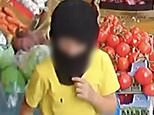 Moment balaclava-clad children as young as five steal from corner shop while their parents wait outside