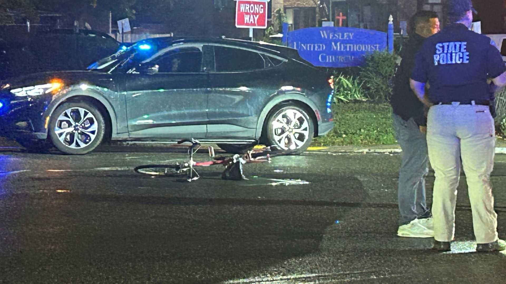 Bicyclist struck by car on the North Shore
