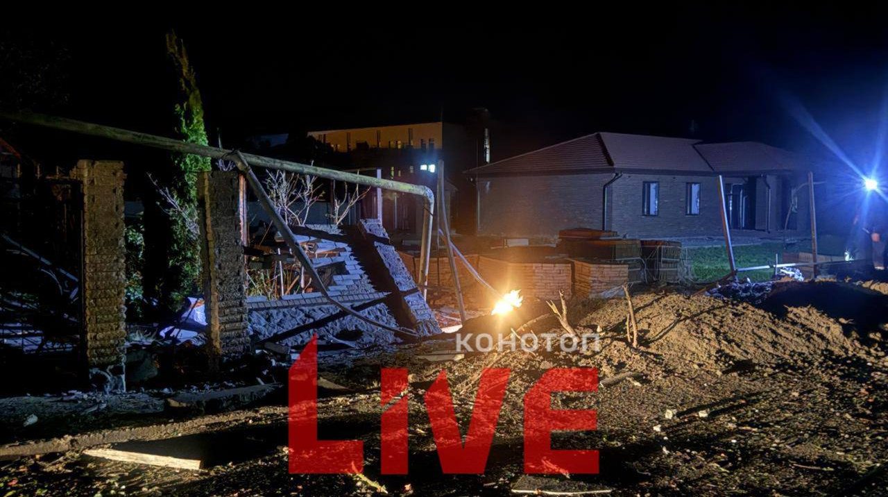 Russian drones hit Konotop, damaging schools, hospitals, railway and gas network – photos