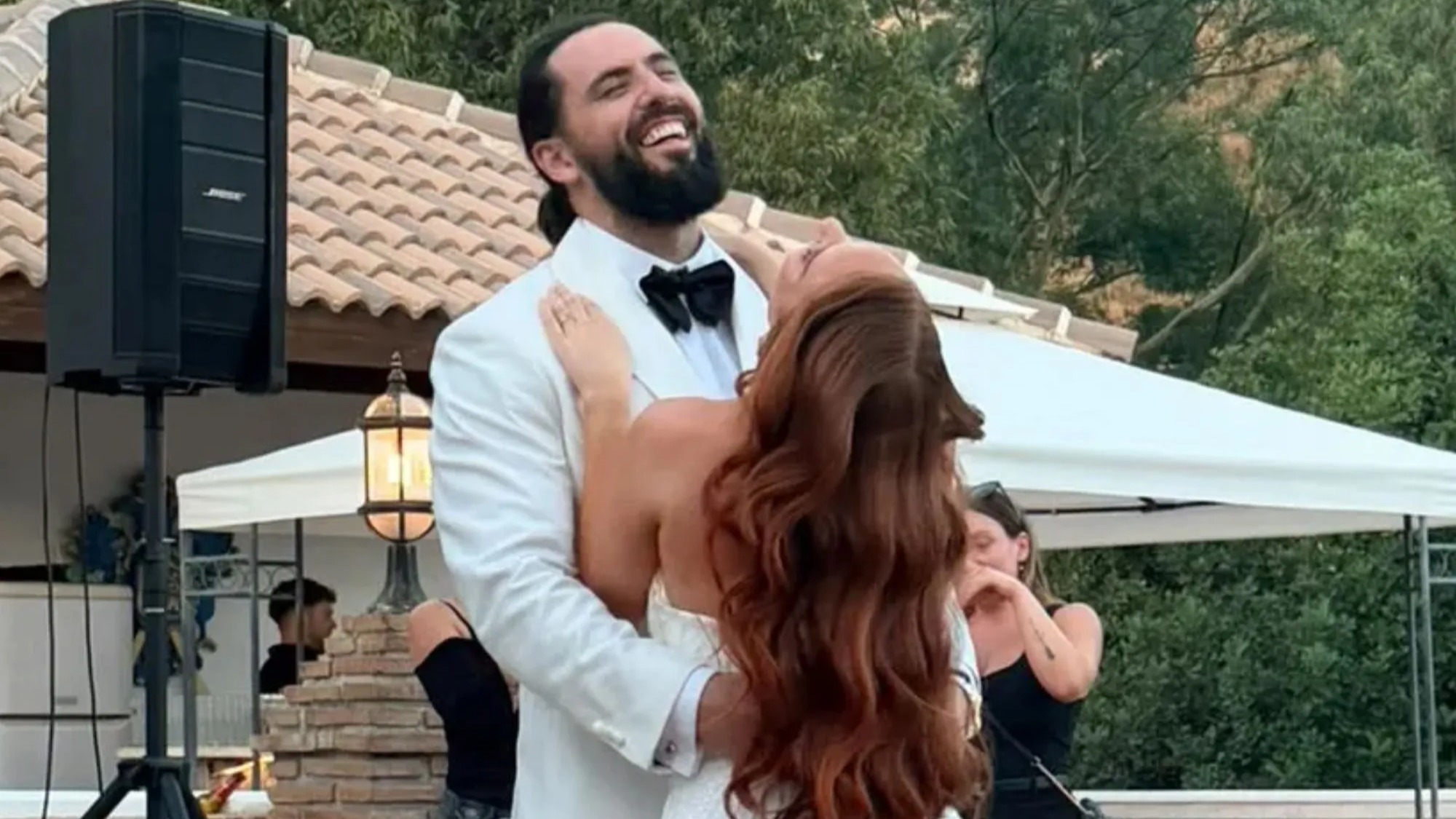 Gladiators star Hammer marries fiancée in gorgeous Marbella wedding as BBC co-stars share first pics of big day