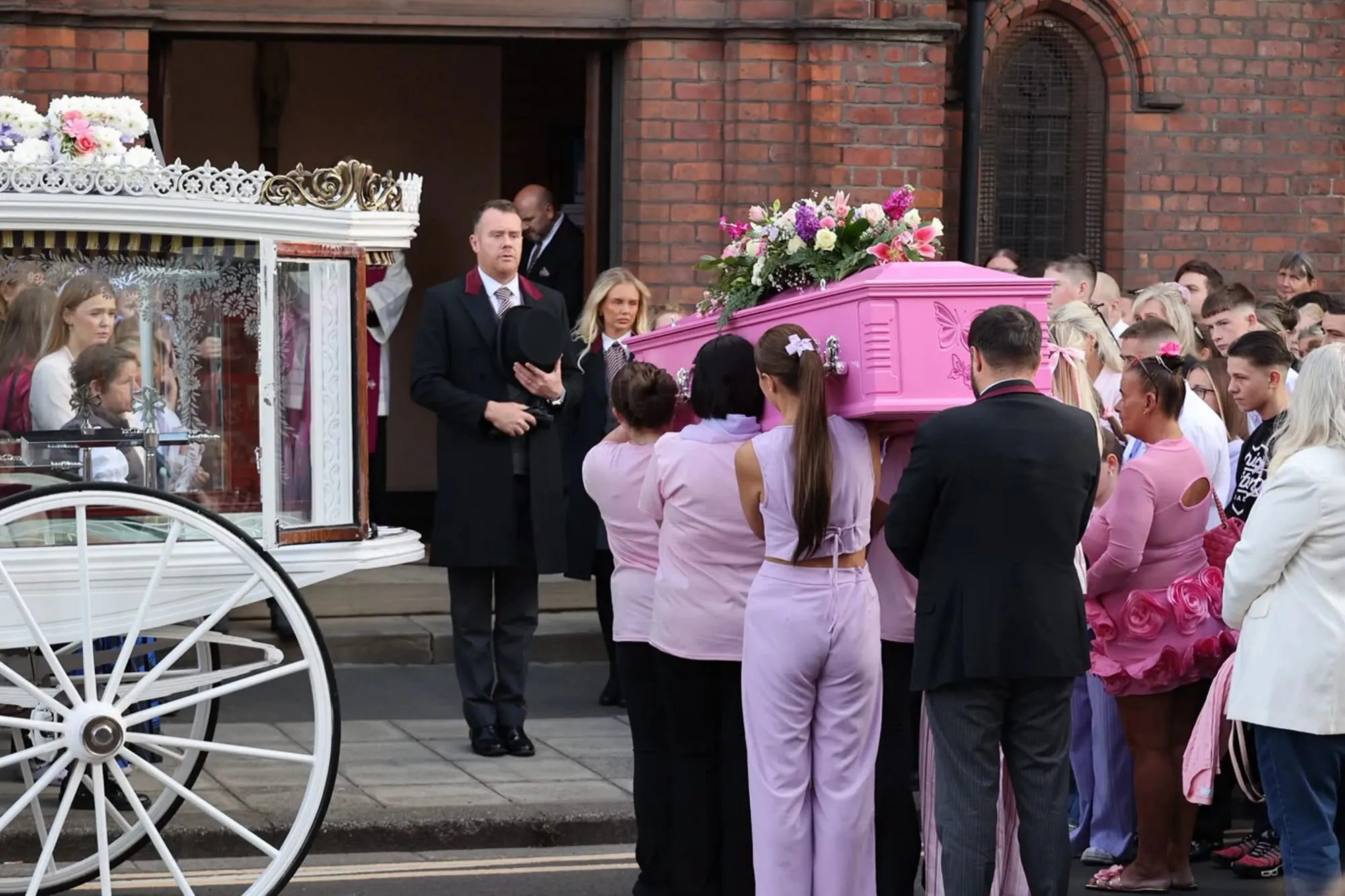 Mourners gather in pink for funeral of ‘deeply loved’ girl, 7, ‘murdered’ with aunt in Middlesbrough house fire