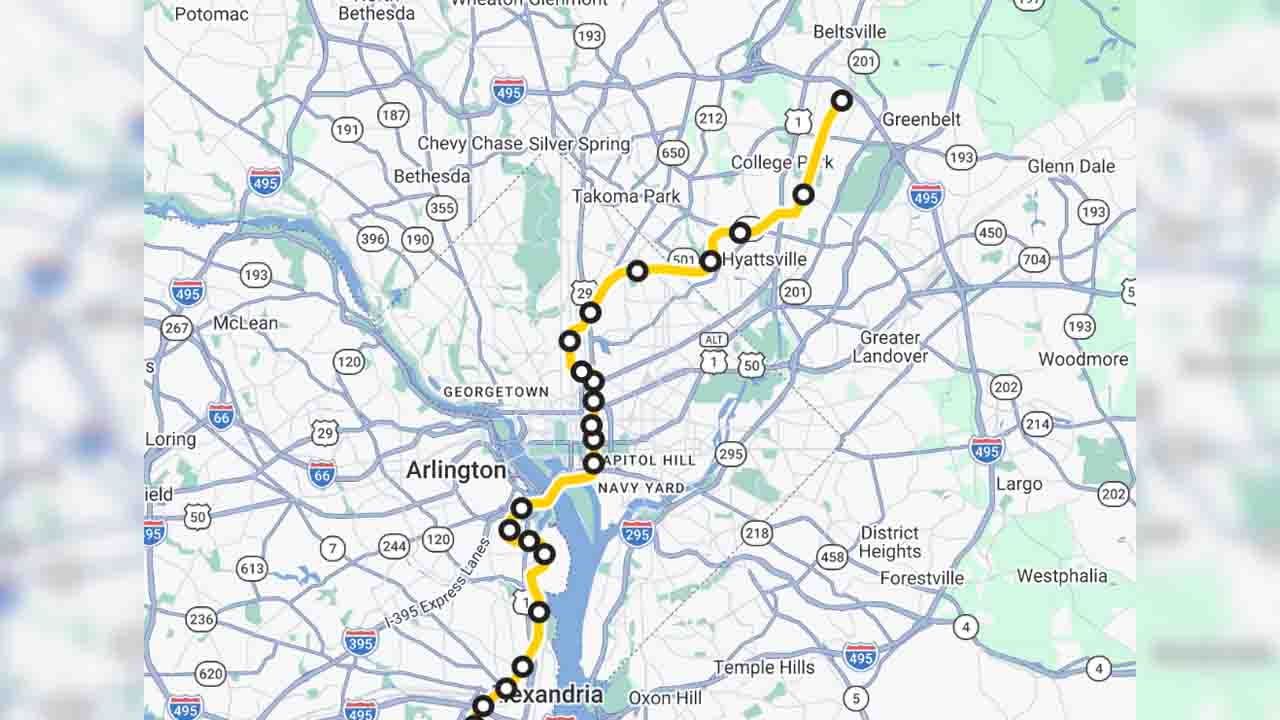 Metro Yellow Line rail service suspended for 2 September weekends
