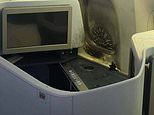 Horror over the Atlantic after airline's ex-CEO allegedly ignored ban on charging power banks, triggering business class FIREBALL that forced jet to turn back