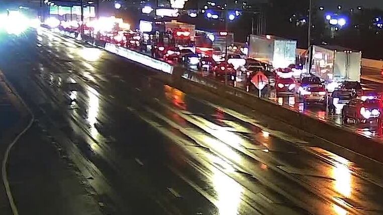 Construction worker hit and killed while working on the interstate, police say