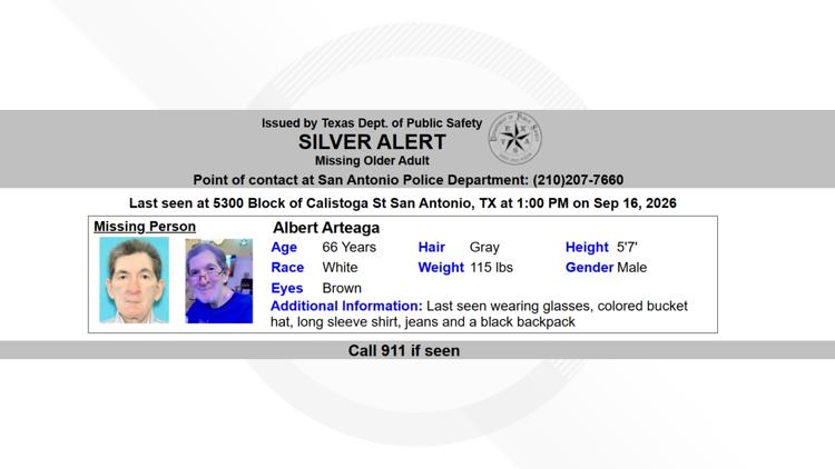 Silver Alert issued for missing San Antonio man