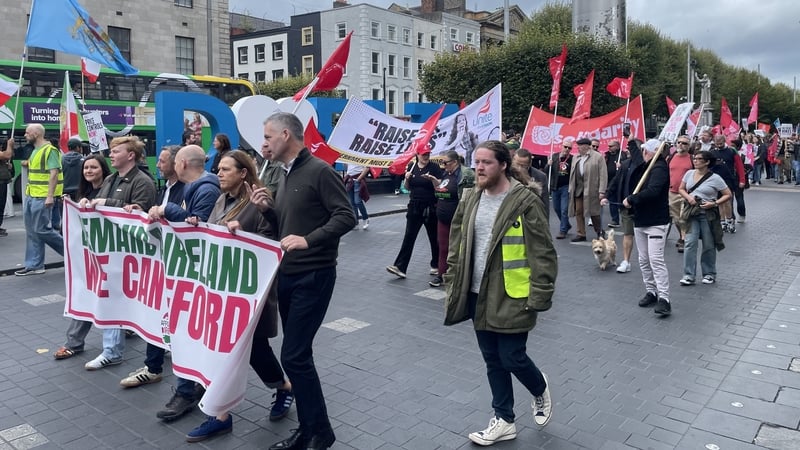 Housing and the cost of living highlighted during protest