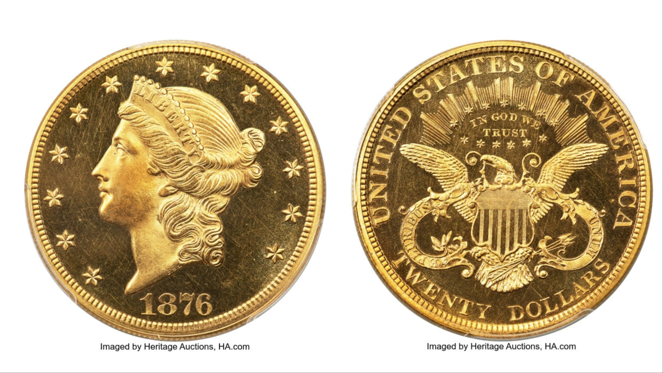 See what collectors paid for two record-breaking $20 gold coins