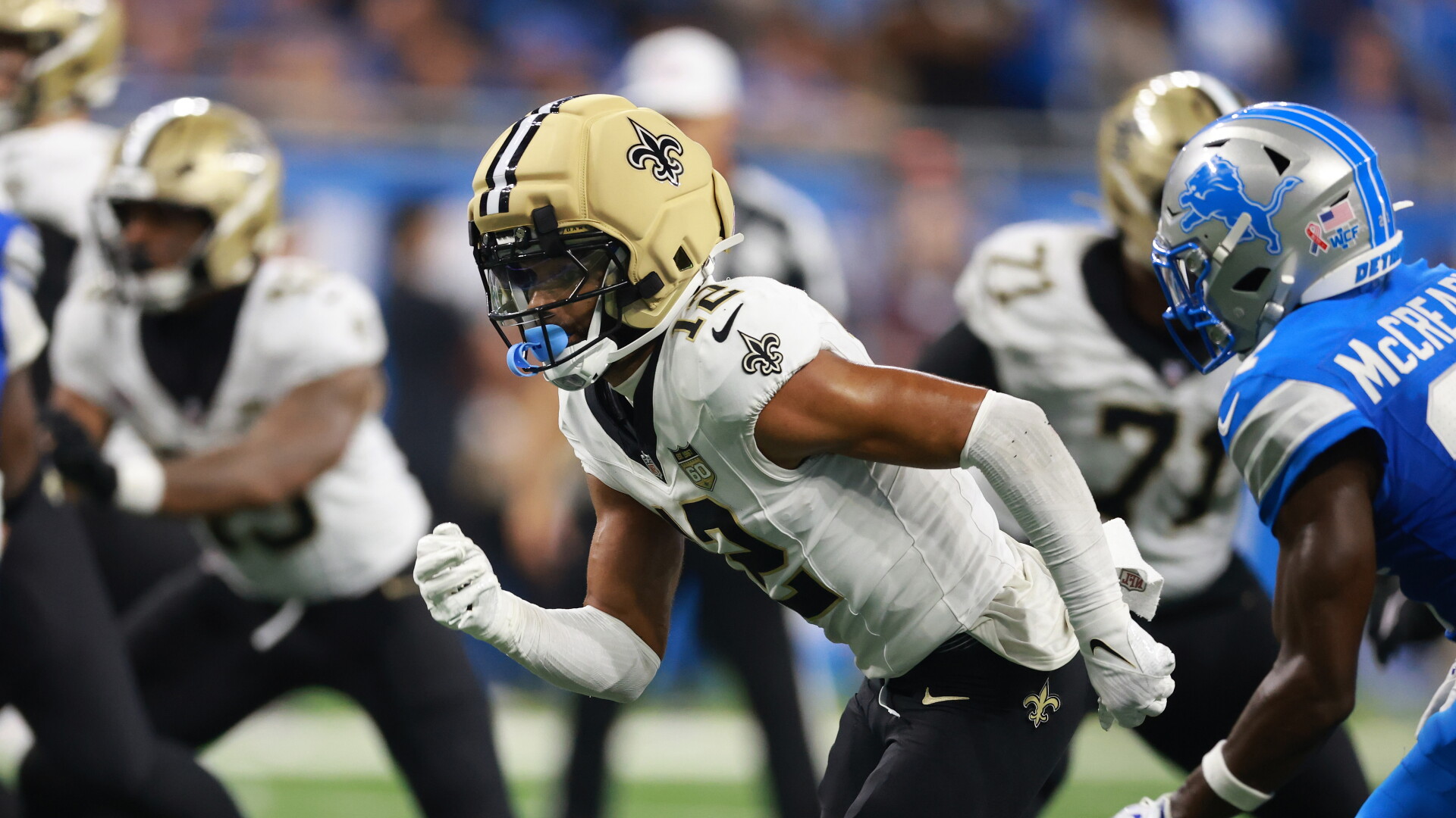 Chris Olave, Chase Young traveled to Baltimore with the Saints