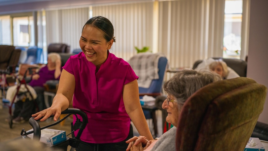 April Laguros came from the Philippines to save a regional aged care facility