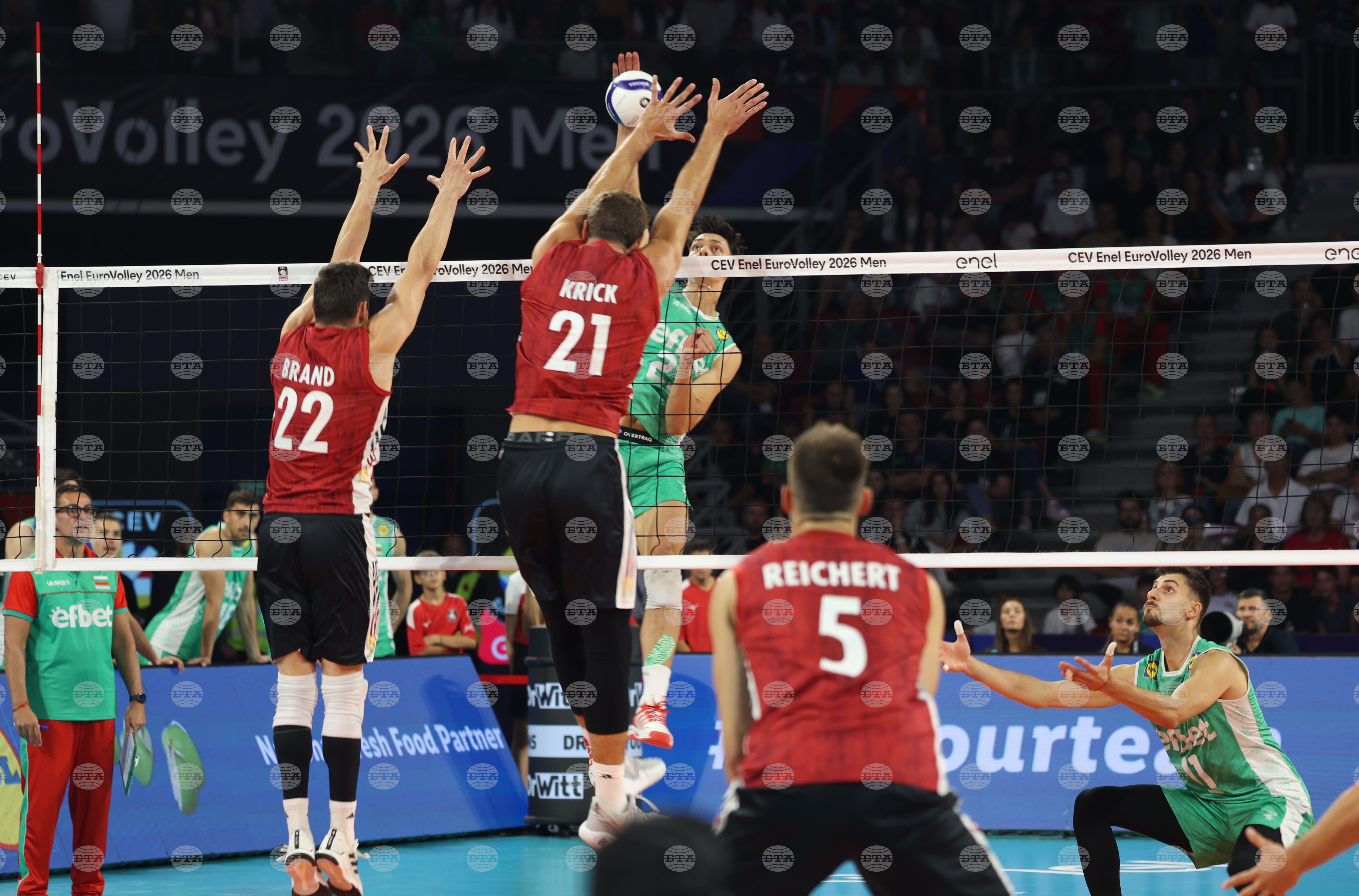 Bulgaria Takes Lead, but Loses to Germany 2-3 at European Volleyball Championship