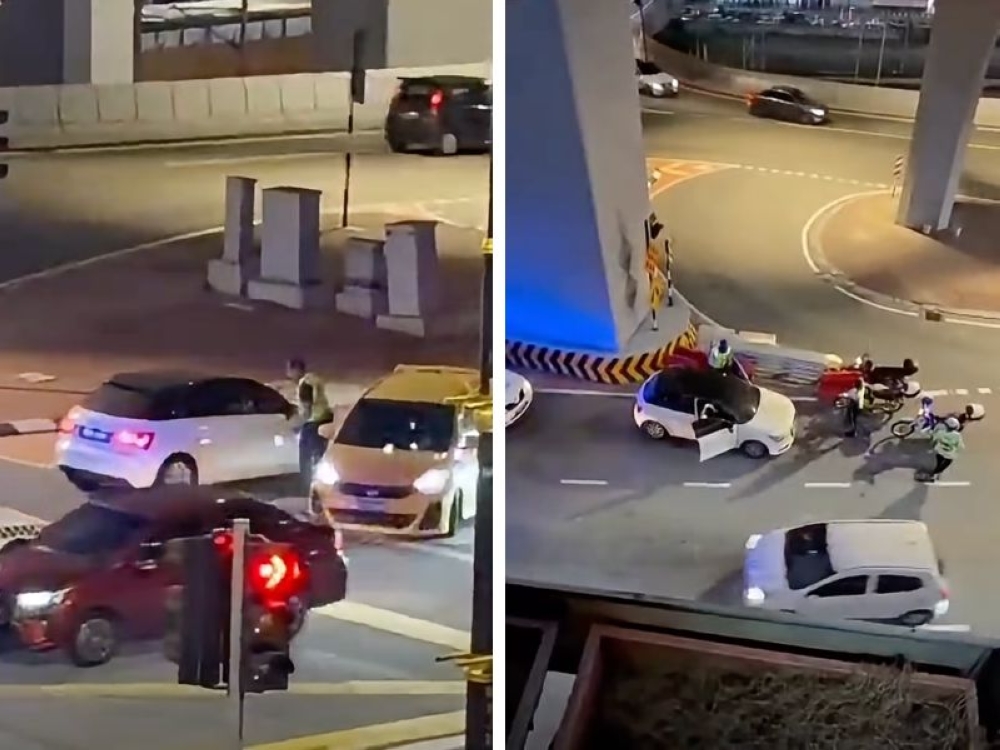 Cop’s knock wakes startled Audi driver before wrong-way scare in Johor Bahru
