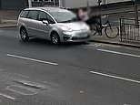 Moment 'blind' driver ploughs into cyclist after 'forgetting' to wear his glasses in sickening crash - before avoiding prison sentence