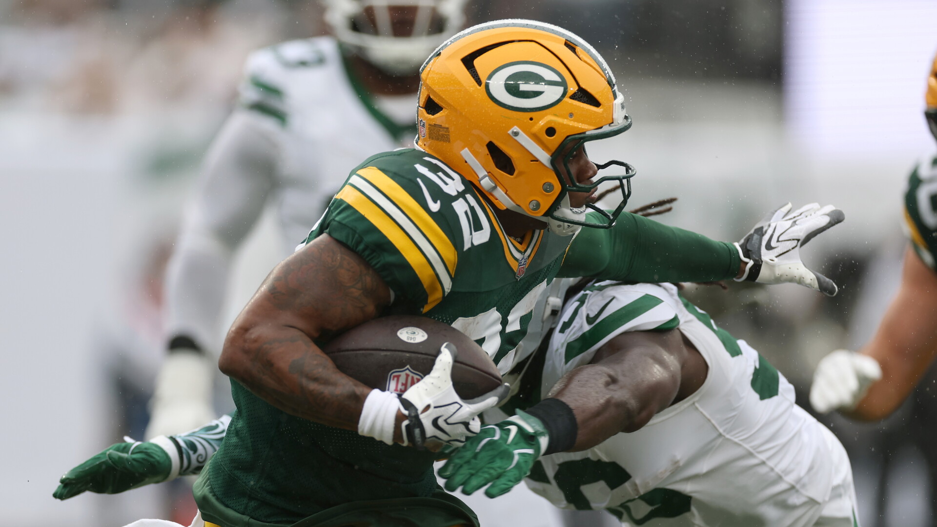 MarShawn Lloyd's first NFL TD puts Packers up 7-0