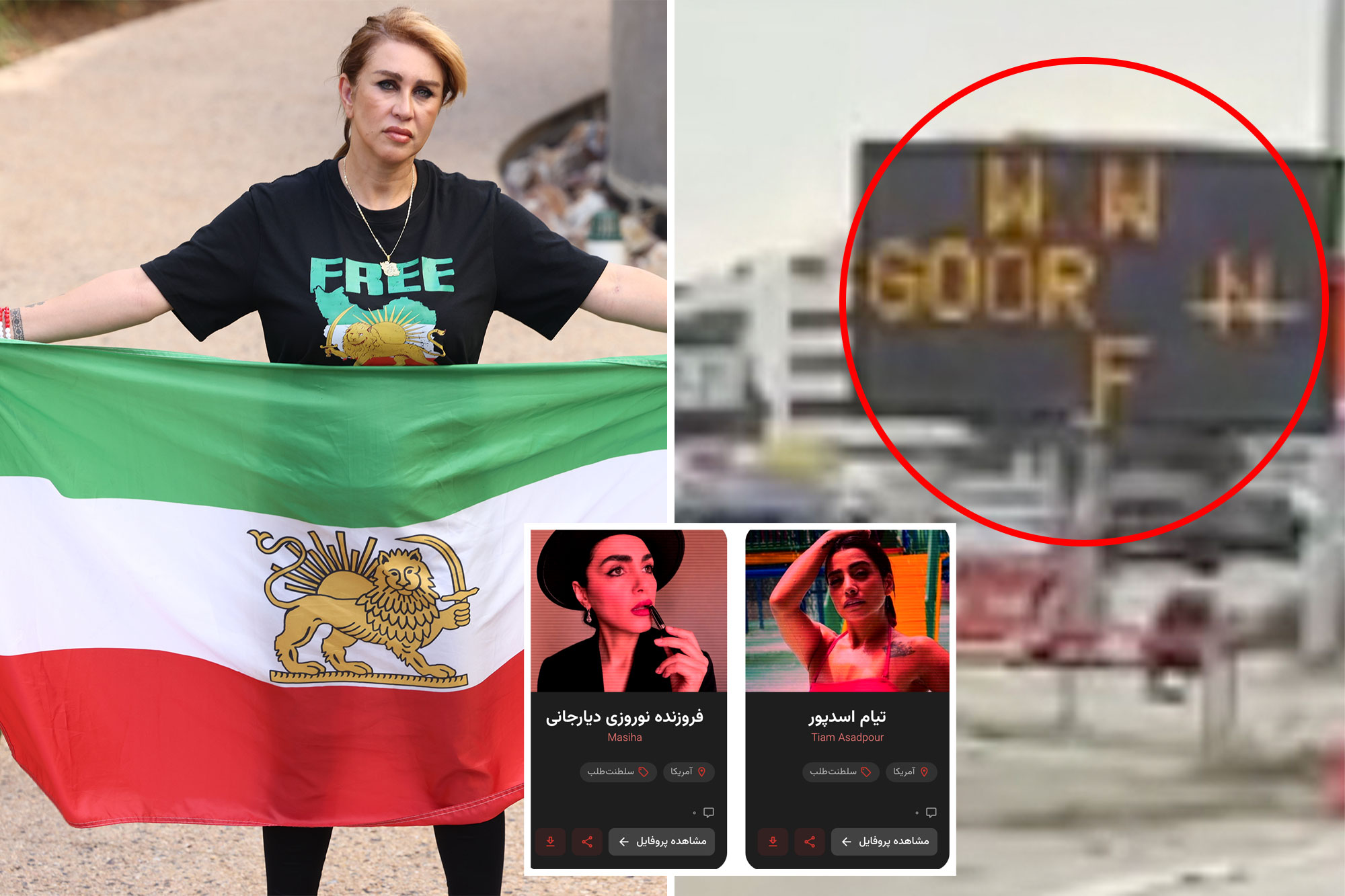 Iran penetrates California as freeway sign terrifies drivers with photos and menacing threats