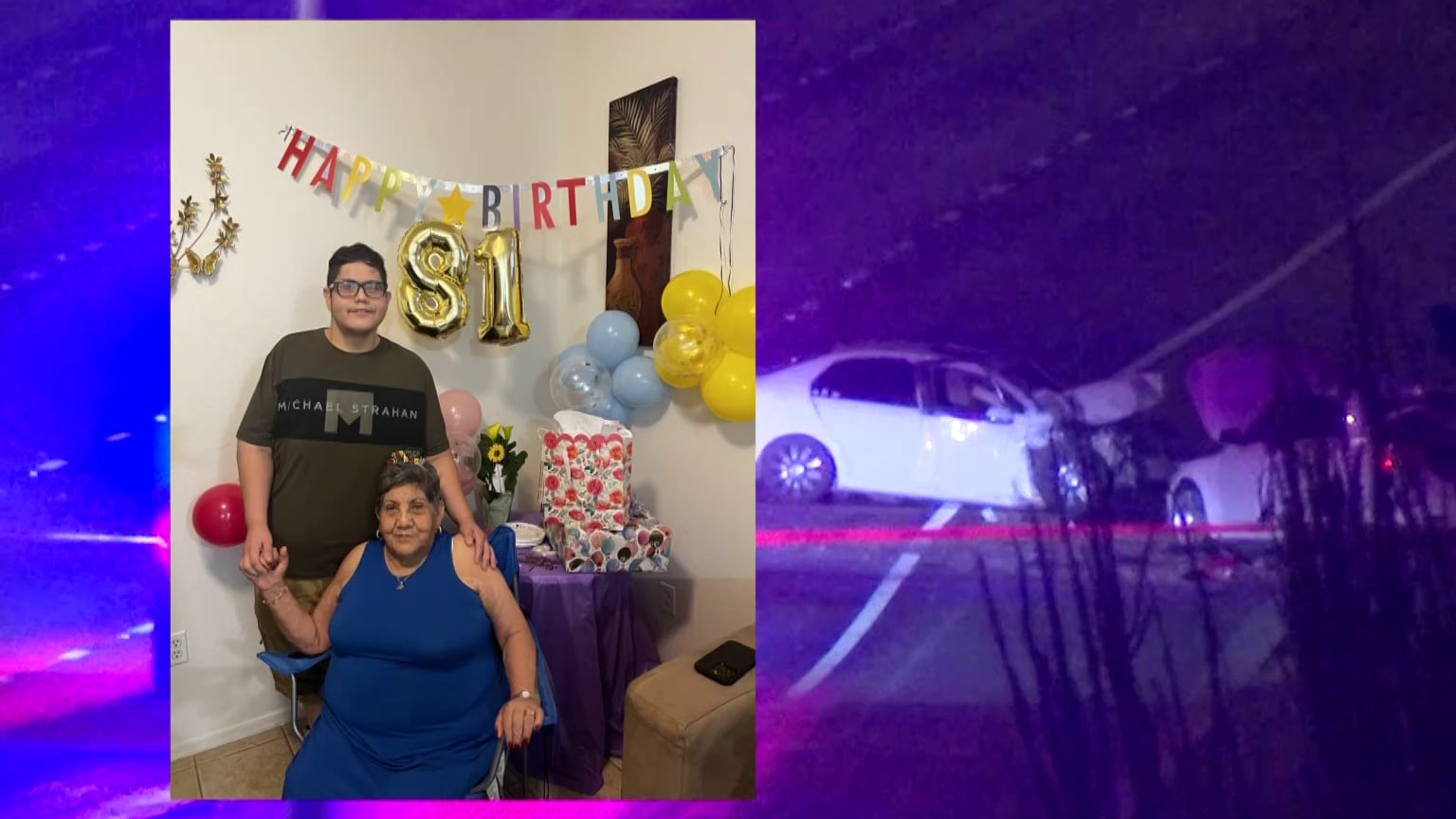 Grandmother killed, family members injured after crash while changing tire on freeway