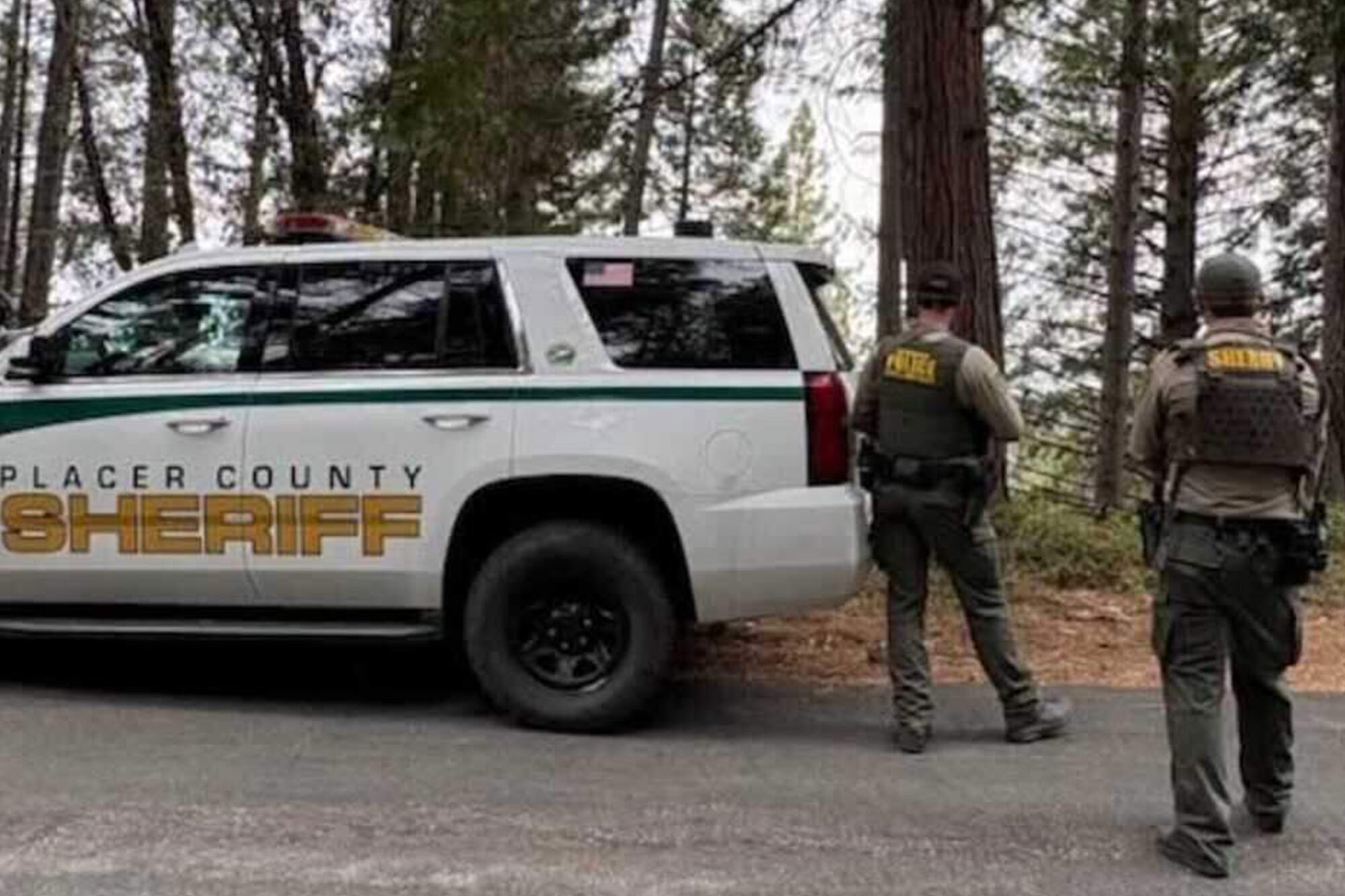 Small California town on lockdown as gunman rams and fires on cops before taking off into woods